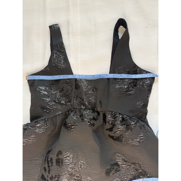 Anthropologie Maeve Black Jacquard Mini Dress Sz 12 New - Picture 11 of 13